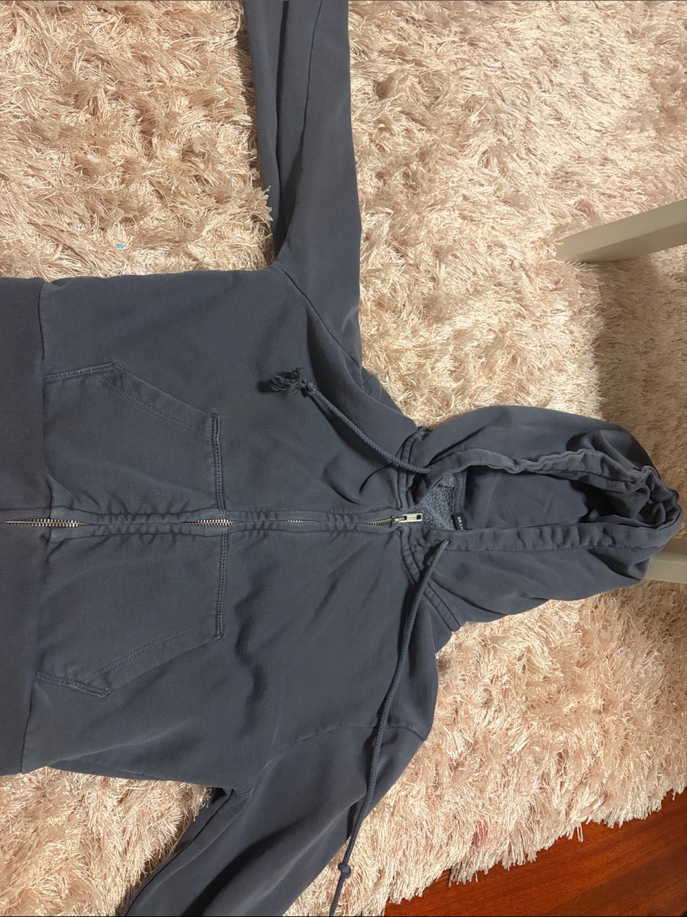 Brandy Melville Dark Navy Full-Zip Hoodie